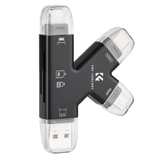 Đầu đọc thẻ nhớ SD/microSD K&F Concept 4 in 1 Đa Cổng Kết Nối – Thiết kế đa năng, linh hoạt