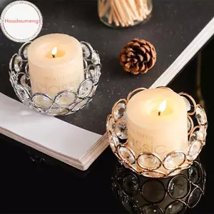 Hooudou 1 Pha Lê Tealight Nến Trong Suốt Mini Candlesti Bàn Trung Tâm Lễ Hội Đám Cưới Sinh Nhật Trang Trí Nhà VN