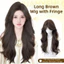 WEETW Tóc Giả Dài Nâu Có Viền, Tóc Tổng Hợp Lớp Sóng Lớn Xoăn Kiểu Tóc, Thực Tế Toupee Thời Trang Tự Nhiên Cosplay Halloween Tóc Giả Sử Dụng Hàng Ngày
