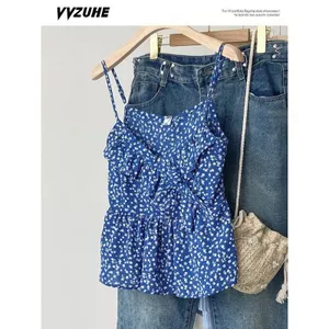 Áo Vest không tay thiết kế hoa phong cách Hàn Quốc mùa hè phổ biến không đều