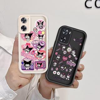 Ốp Lưng Cho OPPO A57 4G A77 4G A77S 4G Hoạt Hình Silicon Màu Kẹo Mềm TPU Kuromi Sanrio Angel Eye Vỏ Điện Thoại Chống Sốc