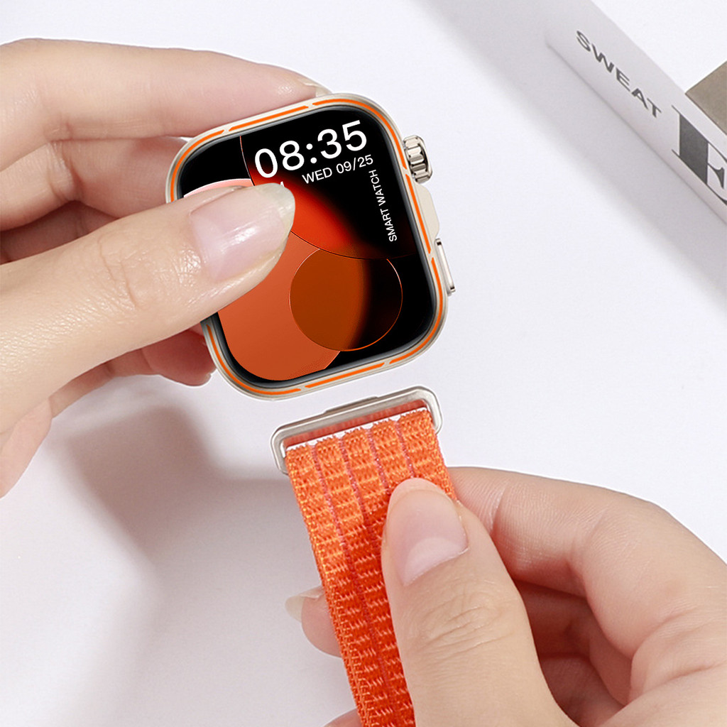 Dây đeo Nylon + vỏ PC kim cương + Dành cho Huawei Fit 5 / Fit 5 Pro vỏ rỗng cho Huawei Watch Fit 4 / 4 Pro / Fit 3 vòng tay thời trang nữ