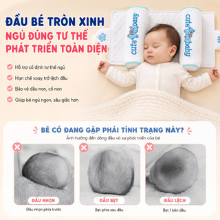 Gối Kê Định Hình Đầu Cho Bé, Gối Chống Bẹp Đầu Hạt Kê Tự Nhiên Mềm Mại, Thoáng Khí Cho Trẻ Sơ Sinh
