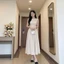 Váy Cổ Yếm Dáng Dài Xòe Chất Chéo Tiểu Thư Hàn Quốc Thanh Lịch Nữ Tính V168