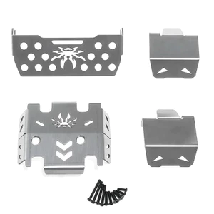1 Bộ RC Xe Thép Không Gỉ Kim Loại Ốp Lưng Khung Xe Giáp Bảo Vệ Tấm Trượt HD6100 Cho Croboll 1 / 7 MK07 JK07 RC Xe Nâng Cấp Phần