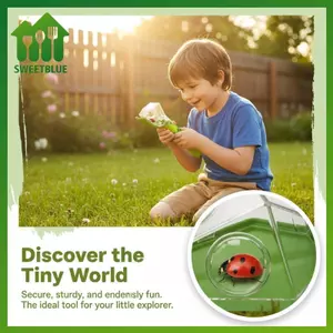SWEET Kids Kính lúp 2X Máy xem côn trùng Hộp bắt bọ Đồ chơi ngoài trời giáo dục để khám phá và khám phá khoa học n