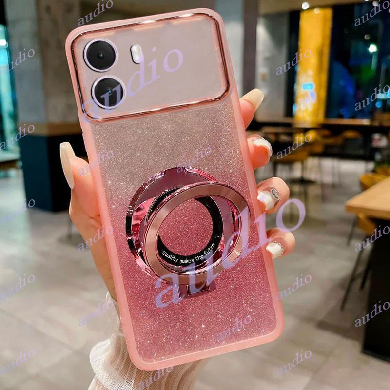 Realme P4 Lite 5G 4G Họa Tiết CD Lấp Lánh Giá Đỡ Từ Tính Ốp Lưng Điện Thoại Realme P4 Lite Power P4x P4Lite RealmeP4 Lite 5G Full Camera Bảo Vệ Phim Lấp Lánh Vỏ Điện Thoại Có Giá Đỡ