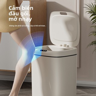 Thùng rác cảm biến nắp mở tự động dung tích lớn cho vệ sinh