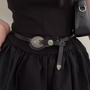 Zhang Ruonan Thắt Lưng Nữ Dân Tộc Khắc Thắt Lưng Simia Váy Trang Trí Thời Trang Denim Phù Hợp 6.1