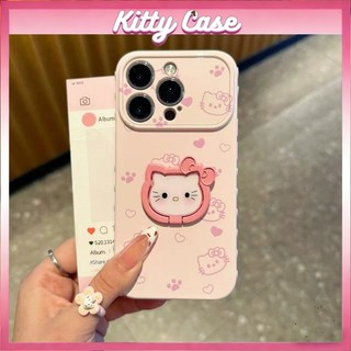 Ốp điện thoại hình mèo màu kẹo dễ thương cho iPhone 17 16 13 12 11 Pro Max 15 14 Plus Giá đỡ hình mèo KT dễ thương