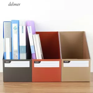 Hộp lưu trữ sách để bàn DELMER, Hộp lưu trữ sách có thể gập lại A4 chống nước, Hộp lưu trữ hồ sơ tài liệu bằng nhựa dung tích lớn đa chức năng tại nhà