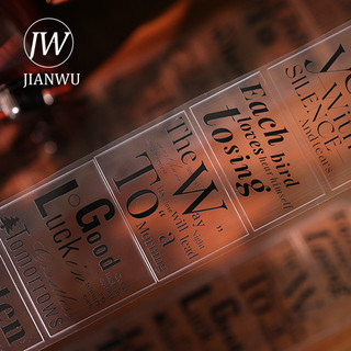 JIANWU 50mm * 300cm Vintage Tiếng Anh Trích Dẫn Từ Phong Cảnh Chất Liệu Cắt Kéo Thêu Sò Băng PET Sáng Tạo DIY Tạp Chí Văn Phòng Phẩm