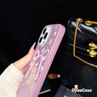 Ruy Băng Nơ Gấu IMD Lấp Lánh Dành Cho Huawei Pura 90 Ultra 80 Pro Plus Ultra Nova 14 Pro Ultra Y72S Y72 Y63 4G Honor 600 Pro X7D X5D Plus Magic 8 Lite Vỏ Màu Kẹo Hoạt Hình