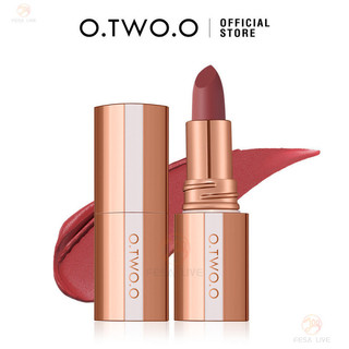 O.TWO.O Matte Kiss Khóa màu lâu trôi Matte Lipstick Light Màu mờ Họa tiết nhung mờ lâu trôi