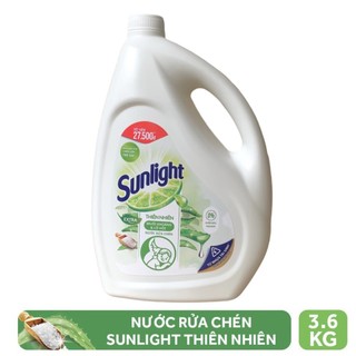 nước rửa chén bát sunlight thiên nhiên can 3.6kg