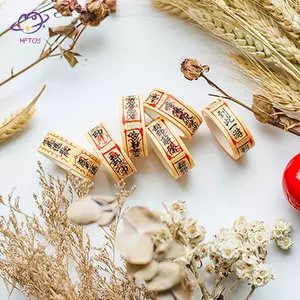 HFTOY Sáng Tạo Cần Câu Rune Giấy Băng Tear Seal Băng Trang Trí Cane Stier Thủ Công DIY Băng Washi Gói Quà Tạp Chí Vintage ~