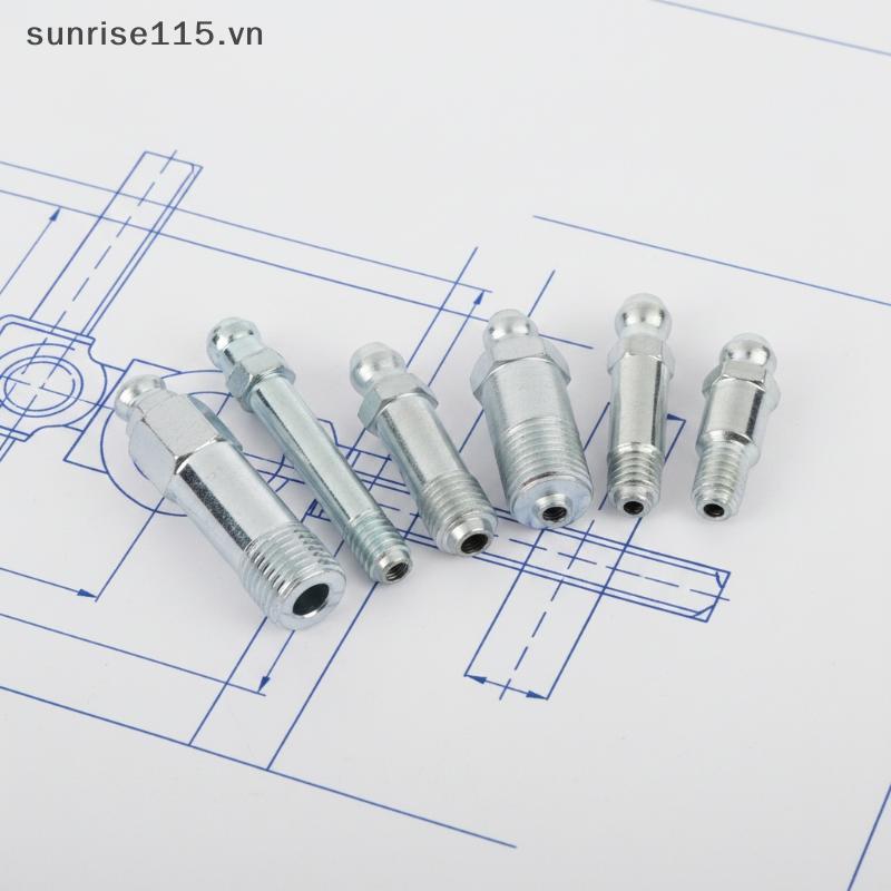 Núm Vú Mỡ SRVN 5 Cái Kéo Dài Zerk M6 M8 M10 Đầu Nối Đầu Mét Cho Cơ Bôi Trơn Nối Dài Chất Liệu Bền Độ Cao.