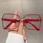 Kính Khung Vuông PYCOU, Mẫu Chất Liệu PC Kính Mắt Quang Học, Thiết Kế Thời Trang Hai Màu Unisex Phong Cách Chống Ánh Sáng Xanh Kính Nam Nữ