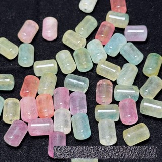 ((10 Cái) Pha Lê Tourmaline Màu Đá Tricolor 8 x 12 Mm Bàn Tính Hạt Rời Hạt Tự Làm Vòng Tay Phụ Kiện