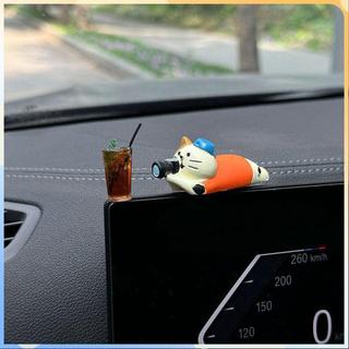 (COD) Đồ trang trí nội thất ô tô dễ thương Đồ trang trí mèo Mini Nhân vật hành động Bảng điều khiển tự động Gương chiếu hậu Trang trí phụ kiện ô tô