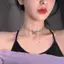 AqToCna Thời Trang Bướm sel Nelace Cho Nữ Rỗng Xương Đòn Dây Chuyền Đơn Giản Bướm Tính Khí Trang Sức Nelace Hình Học Trang Sức AqToCna