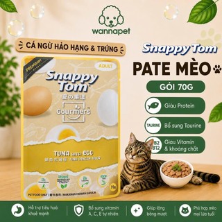 [Hộp 12 Gói] Pate Mèo SNAPPY TOM Trái Cây 70g Bổ Sung Vitamin Chất Xơ Dễ Tiêu Hóa - Wanna Pet