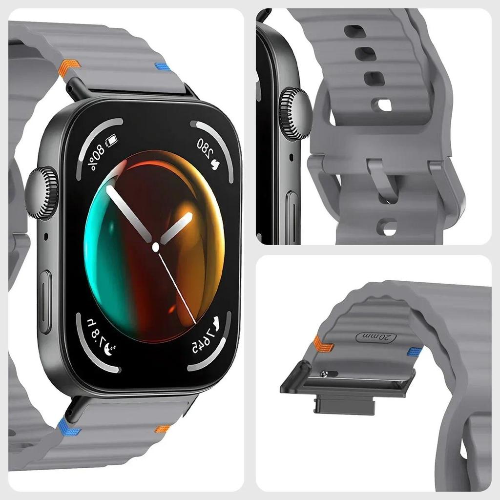 Dây đeo silicon cho Huawei Watch Fit 5 Pro / 4 Pro / 5 / 4 / 3 dây đeo đồng hồ thể thao có thể thay thế dây đeo thoáng khí