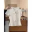 Áo thun ngắn tay thiết kế cổ chữ V chấm bi nữ 2026 Phong cách mới Mùa hè nhỏ Slim-Fit phong cách ngắn Vai chính hãng phong cách Hàn Quốc hàng đầu
