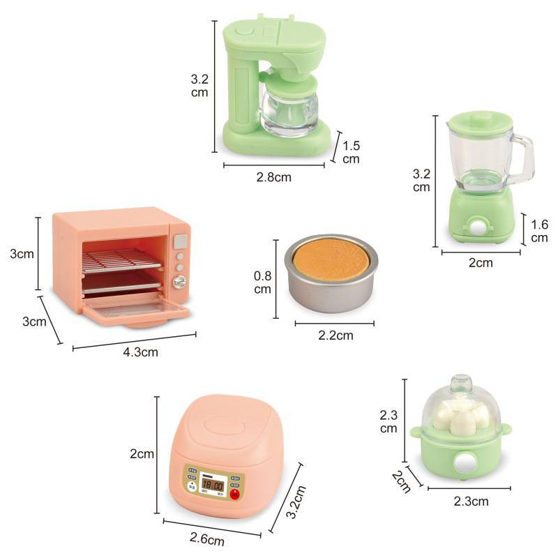 TVKR 1 Bộ 1: 12 Nhà Búp Bê Bếp Cơm Thu Nhỏ Lò Vi Sóng Máy Trái Cây Trứng Hấp Đồ Dùng Nhà Bếp Mô Hình Trang Trí Đồ Chơi Nhà Búp Bê Phụ Kiện OIK