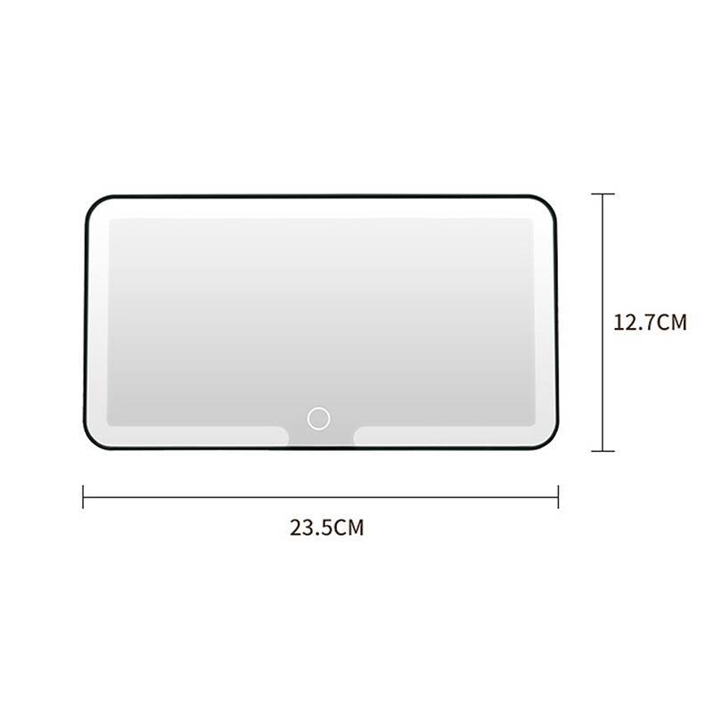 TVKR Xe LED Trang Điểm Gương Ba Bánh Răng Điều Chỉnh Tấm Che Nắng Nội Thất Gương Phía Sau Có Thể Điều Chỉnh Độ Sáng Màn Hình Cảm Ứng Tự Động Vanity Gương OIK