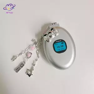 HFTOY Y2k Retro Mô Phỏng Lật Điện Thoại Gấp Không Khí Đệm Trang Điểm Gương Túi Treo Phụ Kiện Bapa Eo Treo Trang Trí ~