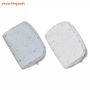 FAVORITEGOODS 1 Túi Bảo Quản, Túi Trang Điểm Đa Năng Di Động, Họa Tiết Ngôi Sao Sáng Ví Đựng Tiền Xu Dung Tích Lớn