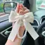 BeautifulHomeA Thời Trang Lớn Nơ Ruy Băng Ngọc Trai Móc Chìa Khóa Nữ Nhiều Màu DIY Móc Khóa Mặt Dây Chuyền Treo Trang Trí Túi Ngọt Phụ Kiện VN