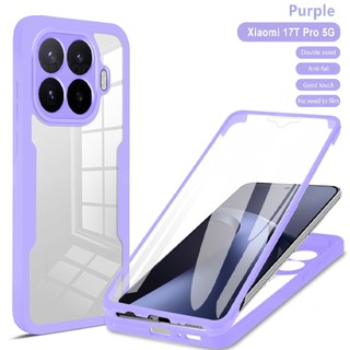 Dành Cho Xiaomi17T Pro 5G 360 Bảo Vệ Toàn Diện Ốp lưng Xiaomi 17T Pro 17TPro 1 7 17 T Pro Xiaomi17 T Xiaomi17TPro Vỏ Đôi Trong Suốt Silicon Mềm TPU Ốp Lưng Chống Sốc
