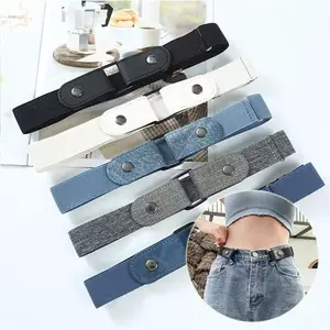 Thắt lưng vô hình AWNGD, Dây thắt lưng đàn hồi co giãn dễ đeo, Vải Canvas thoải mái có thể điều chỉnh Thắt lưng không có khóa Sử dụng hàng ngày