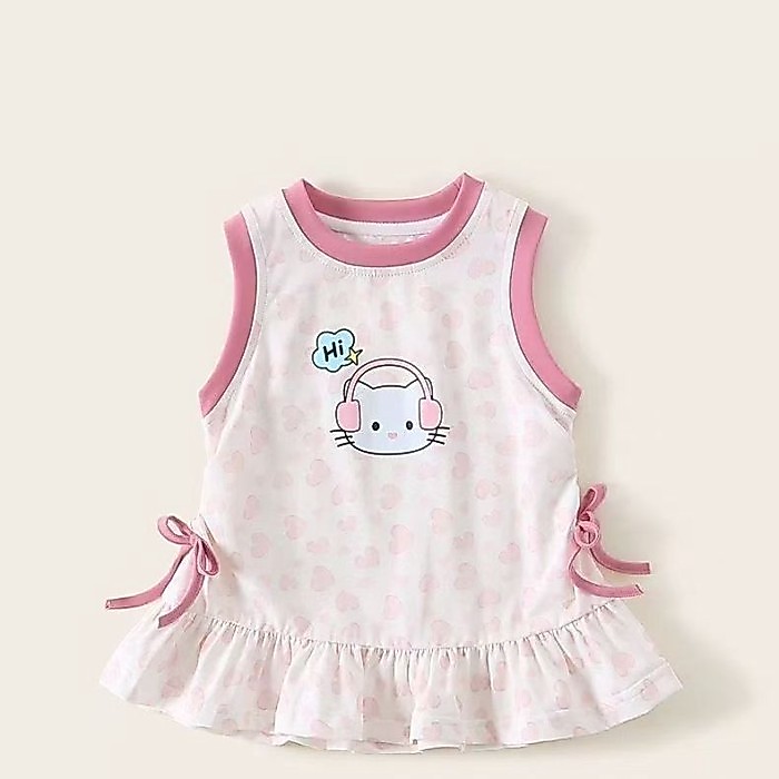 Đầm bé gái mới mùa hè mỏng siêu dễ thương cho bé mặc mùa hè thời trang thời trang mặc đi chơi