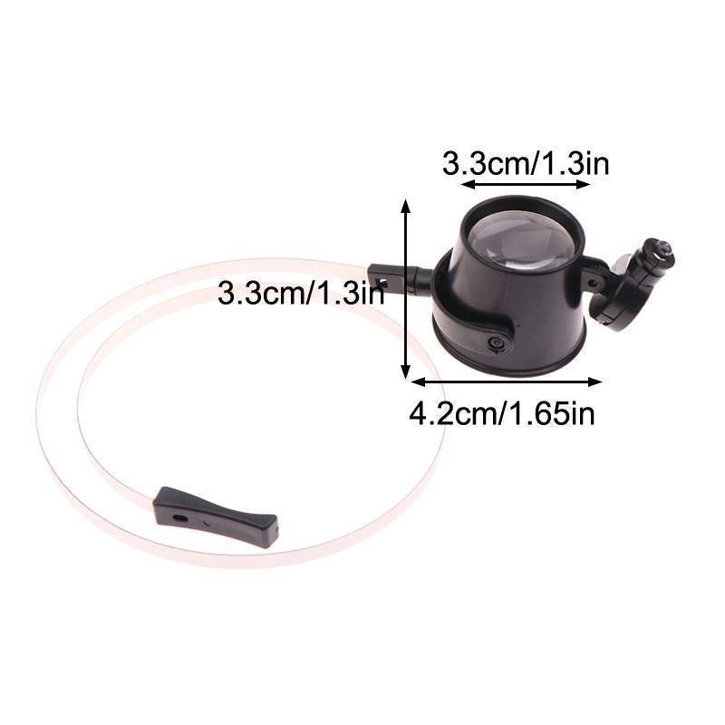 MUQV Đầu Gắn 15X Sửa Chữa Kính lúp Với Đèn LED Sửa Chữa Có Thể Điều Chỉnh Đồng Hồ Trang Sức Dụng Cụ Kính lúp Dụng Cụ Đồng Hồ Phụ Kiện n