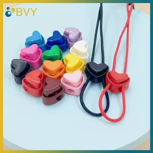 BVY 5 Cái / bộ Nút Kim Đan Nhiều Màu Sắc Hình Trái Tim Hai Lỗ Kim Đầu Bảo Vệ DIY Phụ Kiện Đan.
