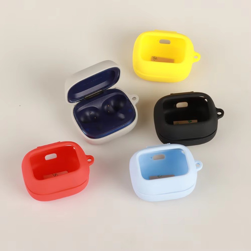 Ốp lưng silicon cho JBL Live Buds 4, vỏ chống sốc, chống bụi, kèm giá đỡ