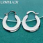 URMYLADY Bạc 925 Trơn Trơn Bông Tai Tròn Cho Nữ Tiệc Cưới Thời Trang Quyến Rũ Trang Sức