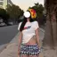 Retro American Hot Girl Slim-fit In Hình Cổ Tròn Tay Ngắn + Quần Short Bud Checked Hợp Thời Trang