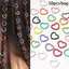 LUImo 50 Chiếc Trái Tim Tình Yêu Tóc Trang Sức Cho Dreadlo Tóc Bím Tóc Quyến Rũ Dreadlos Phụ Kiện Bện Nhẫn Vòng Bím Tóc Trang Trí SBS