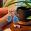 Bông tai tuyệt đẹp Retro Ánh sáng sang trọng Phong cách Cung điện Bông tai xanh sang trọng Bông tai cao cấp Bông tai bữa tối sang trọng Trang sức vận chuyển vào ngày 30 tháng 6 6,8