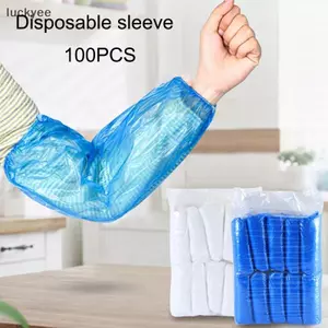 Luckyew 100 Chiếc Dùng Một Lần Oversleeve Chống Dầu Cánh Tay Bảo Vệ Bao Tay Oversleeves Với Co Giãn Cổ Tay Nhà Bếp Phụ Kiện TQ