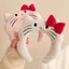 Dễ Thương Màu Hồng Mèo Kitty Sang Trọng Đầu Nữ Rửa Mặt Trang Điểm Báo Chí Tóc Nhìn Mặt Nhỏ Phụ Kiện Tóc Băng Đô Kẹp Tóc