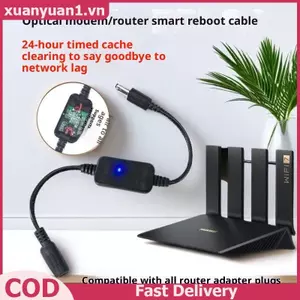 XUAN 1 Cái Thời Gian 24H Tự Động Tắt Nguồn Đặt Lại Dây DC 5V-15V 5.5x2.1mm Rout-er Khởi Động Lại WiFi Reset Router Thời Gian Khởi Động Mô Đun VN