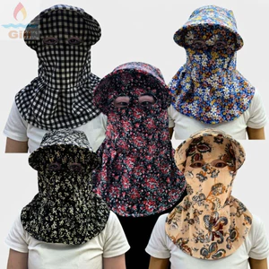 GILL Mặt Mũ Chống Nắng, Mũ Làm Việc Chọn Trà Nhẹ Thoáng Khí, Vành Rộng Thời Trang Chống Tia UV Bọc Toàn Bộ Mũ Người Cá Mùa Hè Ngoài Trời