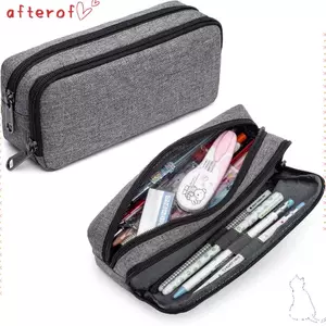 Bút chì Nylon AFTEROF, Hộp văn phòng phẩm hai lớp dễ thương di động, Túi đựng bút sáng tạo dành cho trẻ em Đồ dùng học tập Túi văn phòng phẩm dành cho học sinh