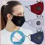 THÊM Mặt nạ bụi PM2.5 chống ô nhiễm Có thể giặt được và tái sử dụng Miếng đệm có thể cắm được Cotton Unisex Du lịch PPE Mặt nạ thoải mái và thoáng khí BSS