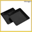 2 Chiếc Chậu Cây Ngoài Trời Đĩa Vuông Cho Khay Cây Trong Nhà 33.00X33.00X4.60CM PP Đen khxinggao